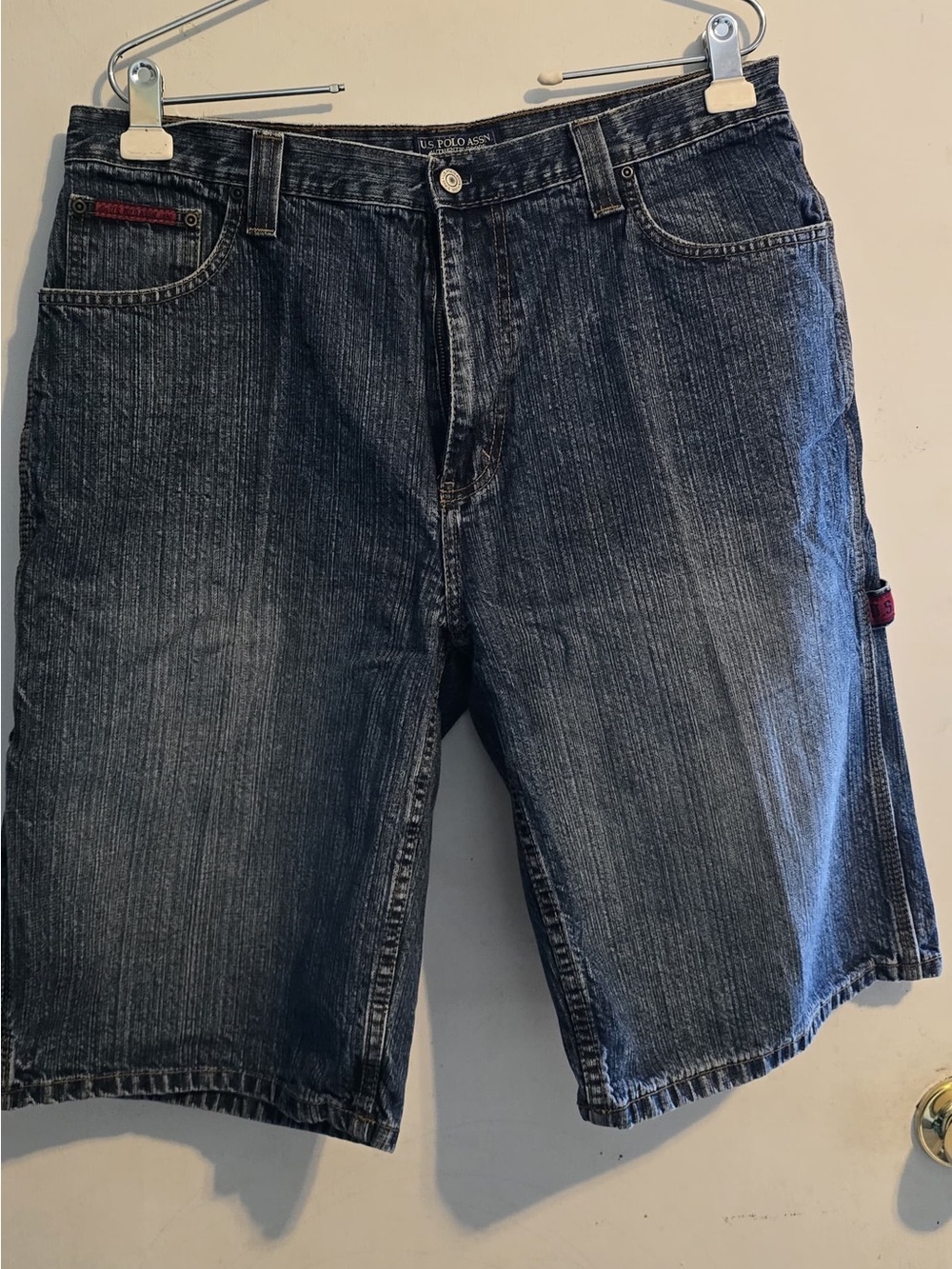 U.S. Polo Assn. Men's Washed Blue Denim Jean Shorts